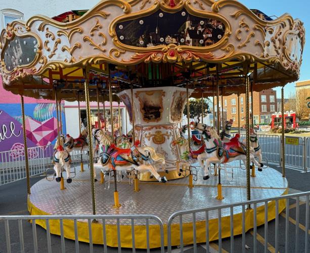 Merry-go-round carousel rental ready for children and families